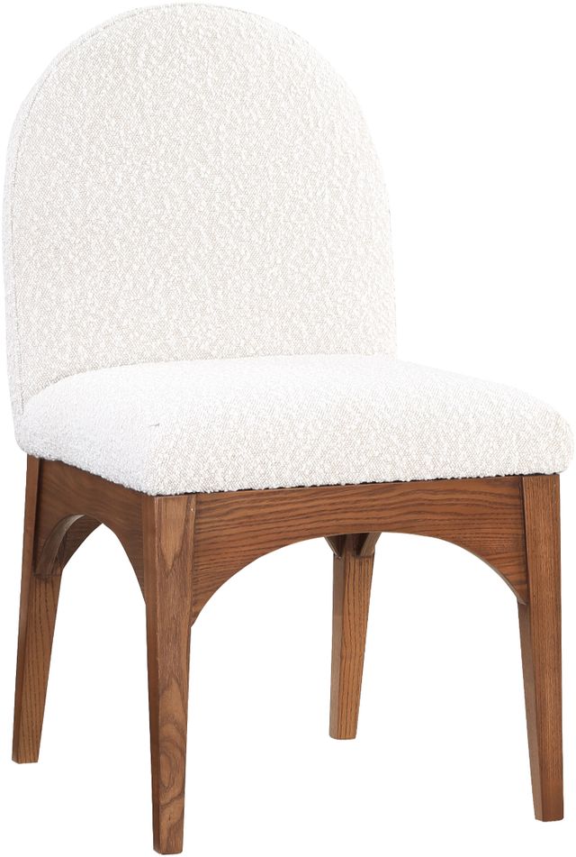 Meridian Furniture Waldorf Cream/Brown Boucle Upholstered Dining Chair-0