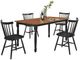 Coaster® Hollyoak 5-Piece Black/Walnut Dining Set-0