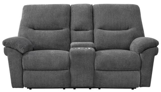 Parker House® Bryant Ruffles Coal Power Loveseat-1