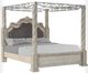 Bernards Coventry Gray Upholstered King Panel Canopy Bed-0