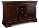 Handstone Phillipe Sideboard w/2 Wood Doors & 3/Drawers & 2/Wood Adjust. & Wine Rack-0