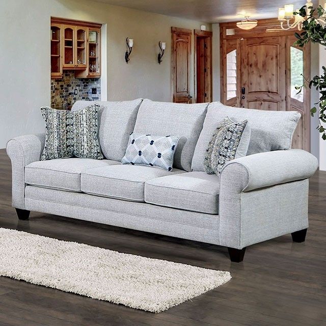 Furniture of America® Aberporth 2-Piece Gray Living Room Seating Set-1