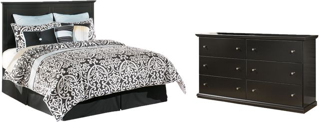 Signature Design by Ashley® Maribel 2-Piece Black King/California King Panel Headboard Set-0