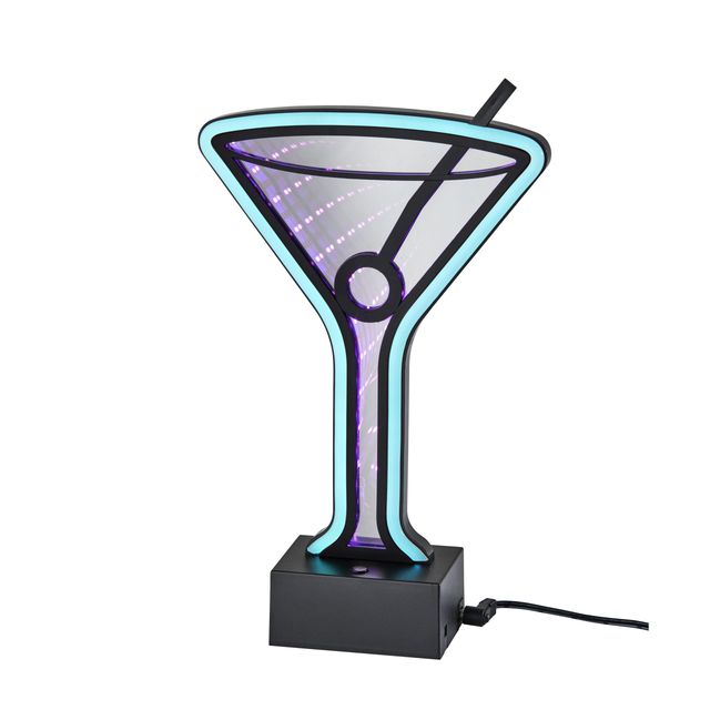 Adesso® Infinity Neon Martini Glass Table/Wall Lamp-0