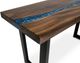 International Furniture Direct Zaphiro Brown Top Sofa Table with Black Base-5