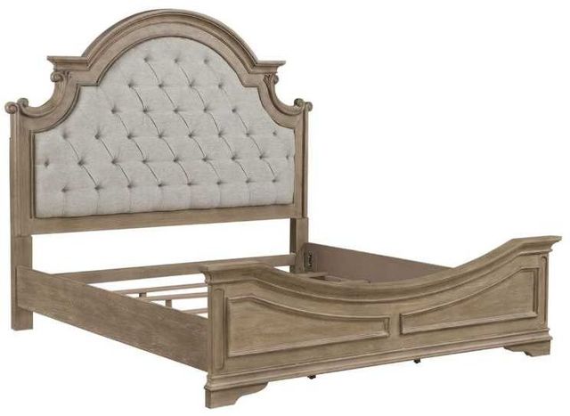 Liberty Furniture Magnolia Manor 4-Piece Taupe Mist/Weathered Bisque California King Upholstered Panel Bedroom Set-2
