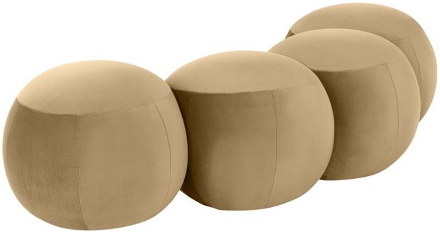 Meridian Furniture Apollo Camel 65" Velvet Upholstered Bench-2