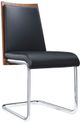 VIG Furniture Morgan 2-Piece Black/Chrome/Walnut Modern Dining Chair Set-1