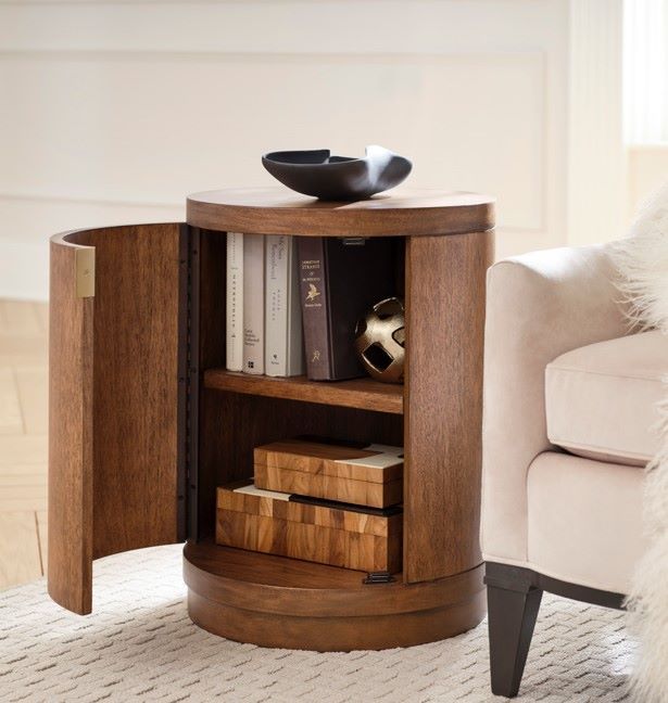 aspenhome® Caden Spiced Caramel Round Chairside Table-2