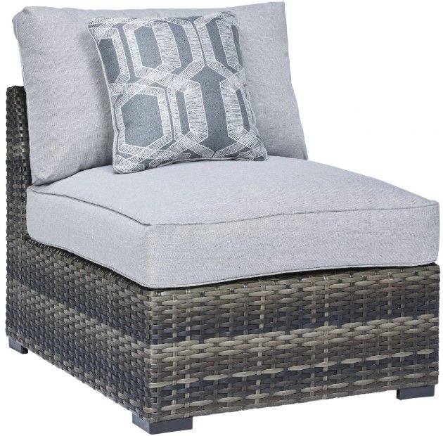 Signature Design by Ashley® Harbor Court 2-Piece Gray Armless Chairs-1