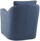 Olliix by Madison Park Navy Brianne Slub Weave Wide Seat Swivel Arm Chair-4