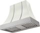 AGA Cascade 36" White Wall Mounted Range Hood  with Brushed Nickel Trim-0