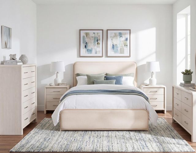 Legacy Classic Maren Fresh Canvas California King Upholstered Panel Bed-1