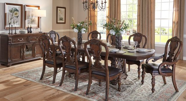 Mazin Furniture Bergen Dark Brown Dining Arm Chair-3