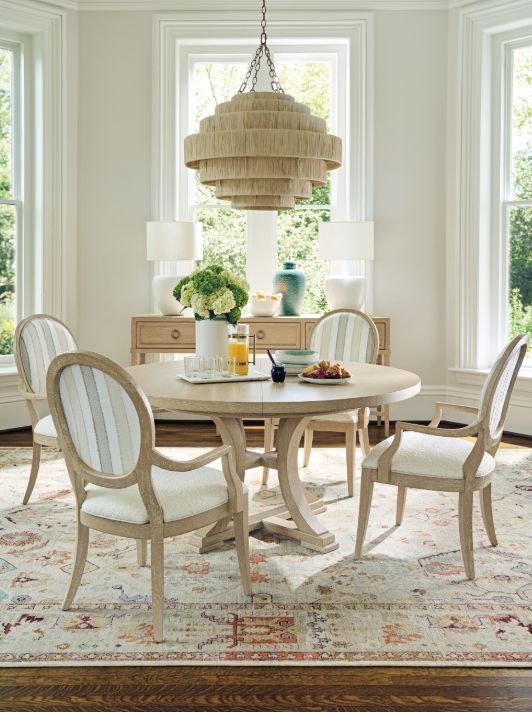 Lexington Home Sunday Morning Sandstone Brewster Round Dining Table-1