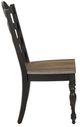 Liberty Furniture Magnolia Manor Antique Black/Weathered Bark Ladder Back Dining Side Chair-3