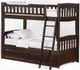Night & Day Furniture™ Cinnamon Dark Chocolate Twin/Twin Bunk Bed-0