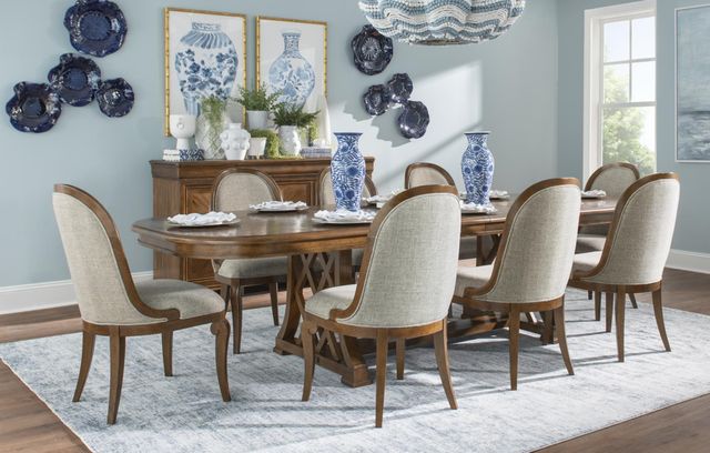 Legacy Classic Echelon Heritage Walnut Upholstered Dining Side Chair-1