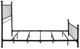 Bernards Zora Black Queen Flat Rail Spindle Metal Bed-2