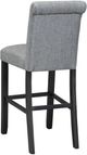 Brassex Inc. Tinga 2-Piece Black-Light Grey 24'' Bar Stool Set-1