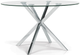 Korson Furniture Darron Glass Top 47" Dining Table with Chrome Legs -0