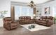 New Classic® Home Furnishings Ryland Brown Manual Dual Reclining Loveseat-1