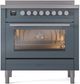 Ilve® Professional Plus II 36" Blue Grey Pro Style Induction Range-1