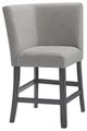 Elements International Seneca Grey Counter Height Dining Corner Bench-0