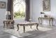 ACME Furniture Elozzol Beige End Table with Antique Bronze Base-4
