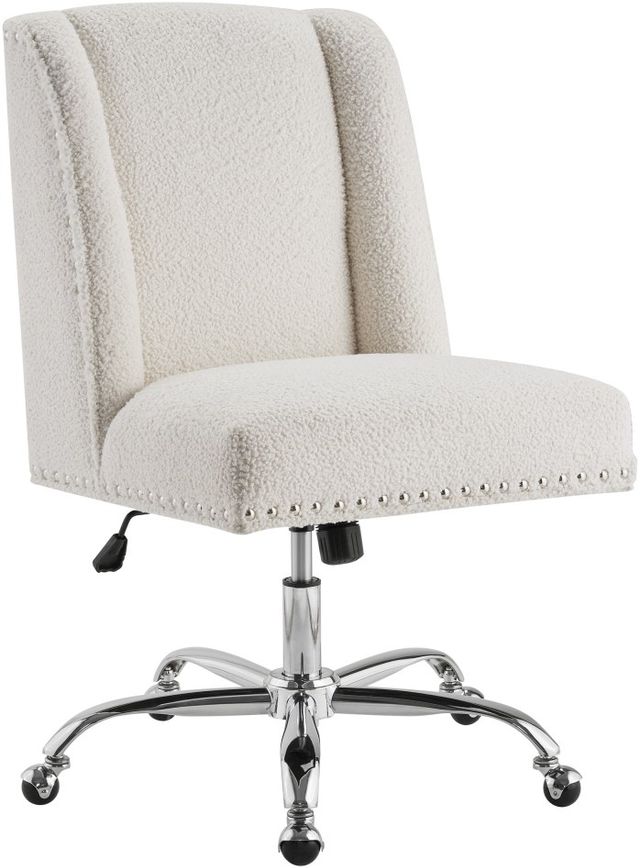 Linon Draper Sherpa Office Chair-1
