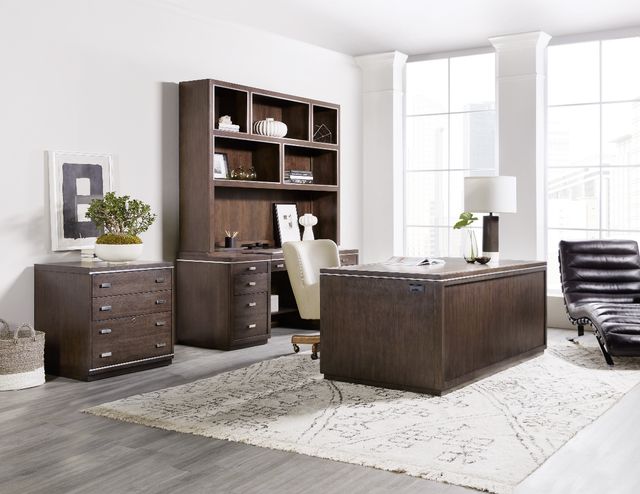 Hooker® Furniture House Blend Work Your Way Dark Roast Executive Desk-1
