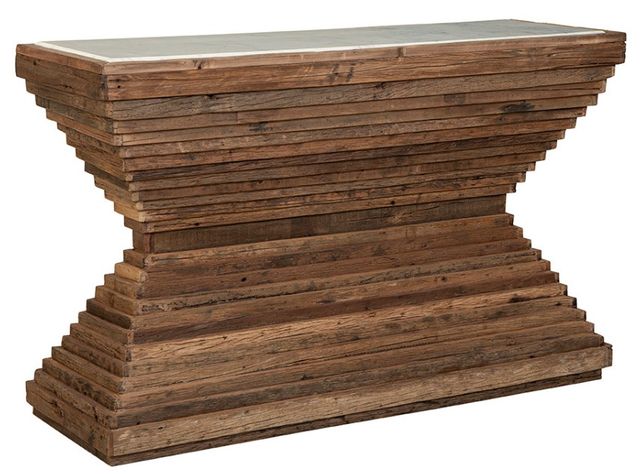 Furniture Classics Stackers White Console Table with Brown Base-0