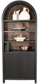 American Wholesale Furniture Arches Black Display Cabinet-0