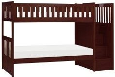 Mazin Furniture Rowe Cherry Twin/Twin Youth Step Bunk Bed-3