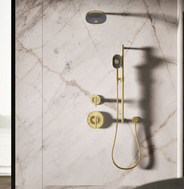KOHLER® Statement® Vibrant Brushed Moderne Brass 1.75 GPM Oblong 3-Function Handshower-2