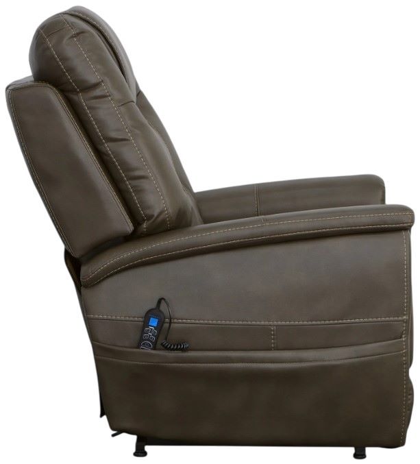 Flexsteel® Shaw Driftwood Brown Power Lift Recliner with Power Headrest and Lumbar-3