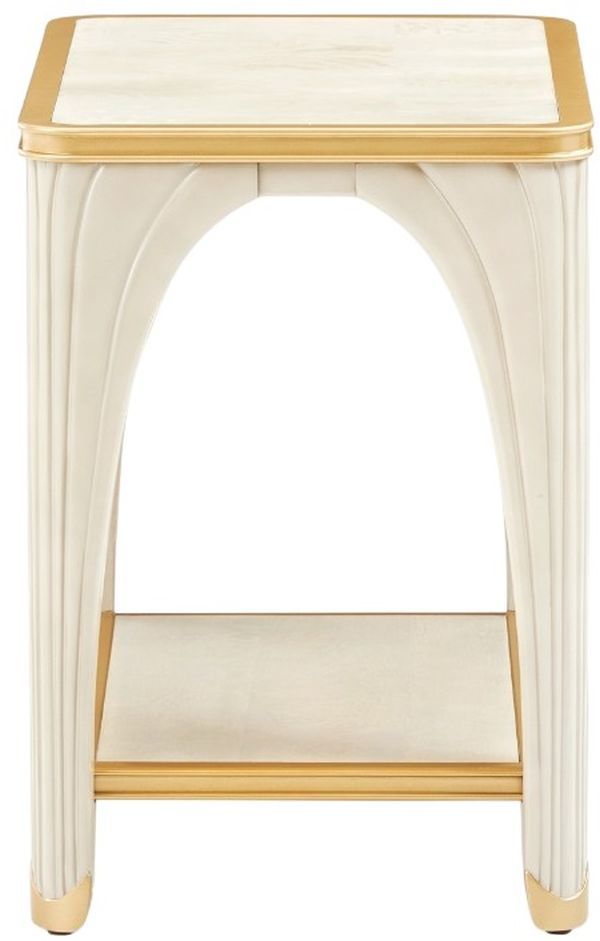 Michael Amini® La Terrazza Silver Mist Rectangular End Table-2