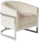 Olliix by Madison Park Cream/Chrome Haven Accent Chair-1
