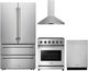 Thor Kitchen® 4 Piece Stainless Steel Gas Kitchen Package-0