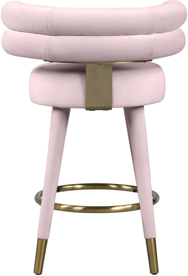 Meridian Furniture Fitzroy 2-Piece Pink Velvet Counter Stools-2