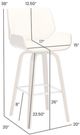 Armen Living Tyler Brown/Walnut Counter Stool-2