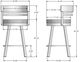 Amisco Ronny Harley/Parchment Swivel Counter Stool-4