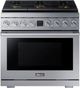 Dacor® 36" Silver Stainless Pro Style Dual Fuel Range with Steam Assist-0