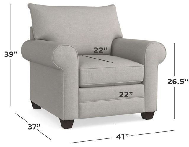 Bassett® Furniture Alexander Straw Roll Arm Chair-1