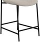International Furniture Direct Seating Blacksmithing Matte Black/Ivory 30" Upholstered Bar Stool-4