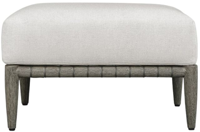 Uttermost® Borneo Oyster White Fabric Cushion Indoor-Outdoor Ottoman-2