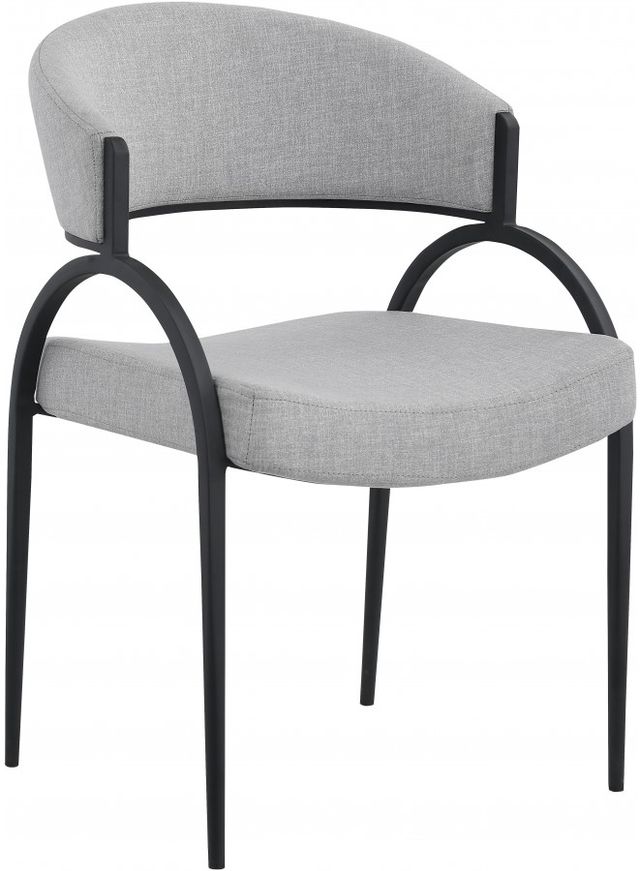 Meridian Furniture Privet Grey/Matte Black Dining Chair-0