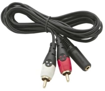 RadioShack 6 Ft. 1/8" (3.5mm) Stereo Female to Dual RCA Male Y-Cable-0