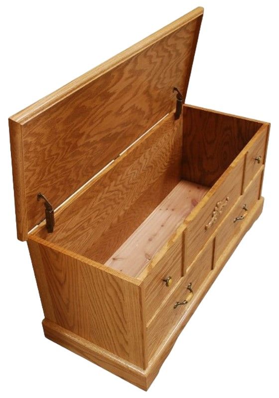 Wolfcraft Furniture Vintage Brown Cedar Chest-1