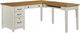Winners Only® Cardiff Brown/White 66" Desk with 39" Return-0